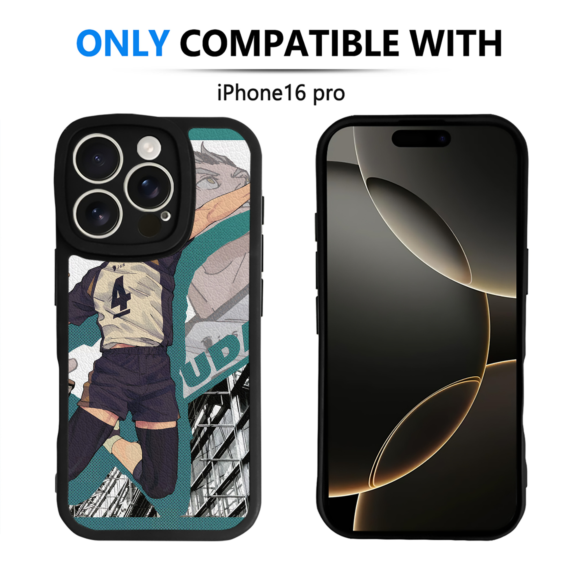 （画像用） ハイキュー!! Haikyu!! 【iPhone 16シリーズ対応】シリコンスマホケース（レザー調） 材質：シリコン
